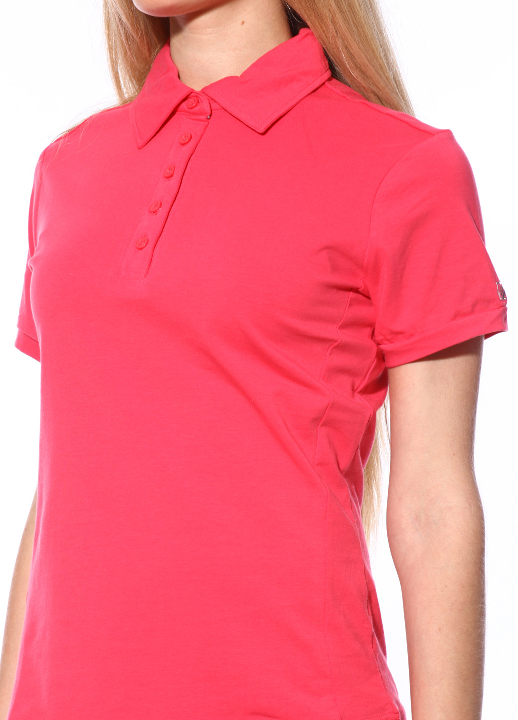 Коралловая женская футболка-поло Rucanor однотонная