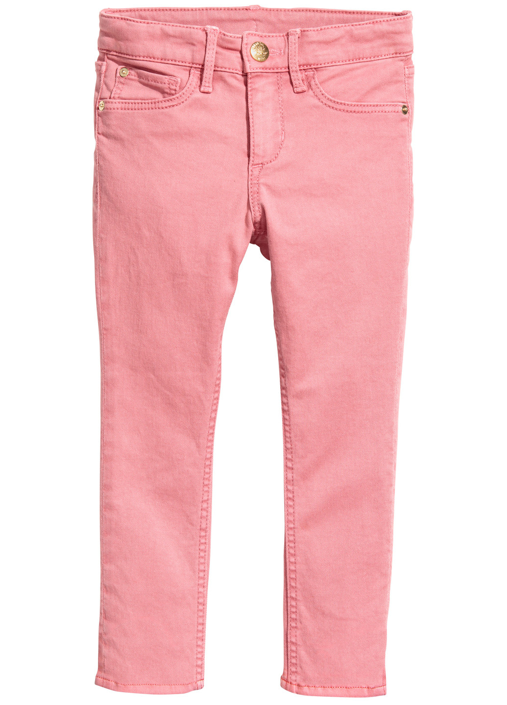 Темно-розовые демисезонные зауженные джинсы H&M