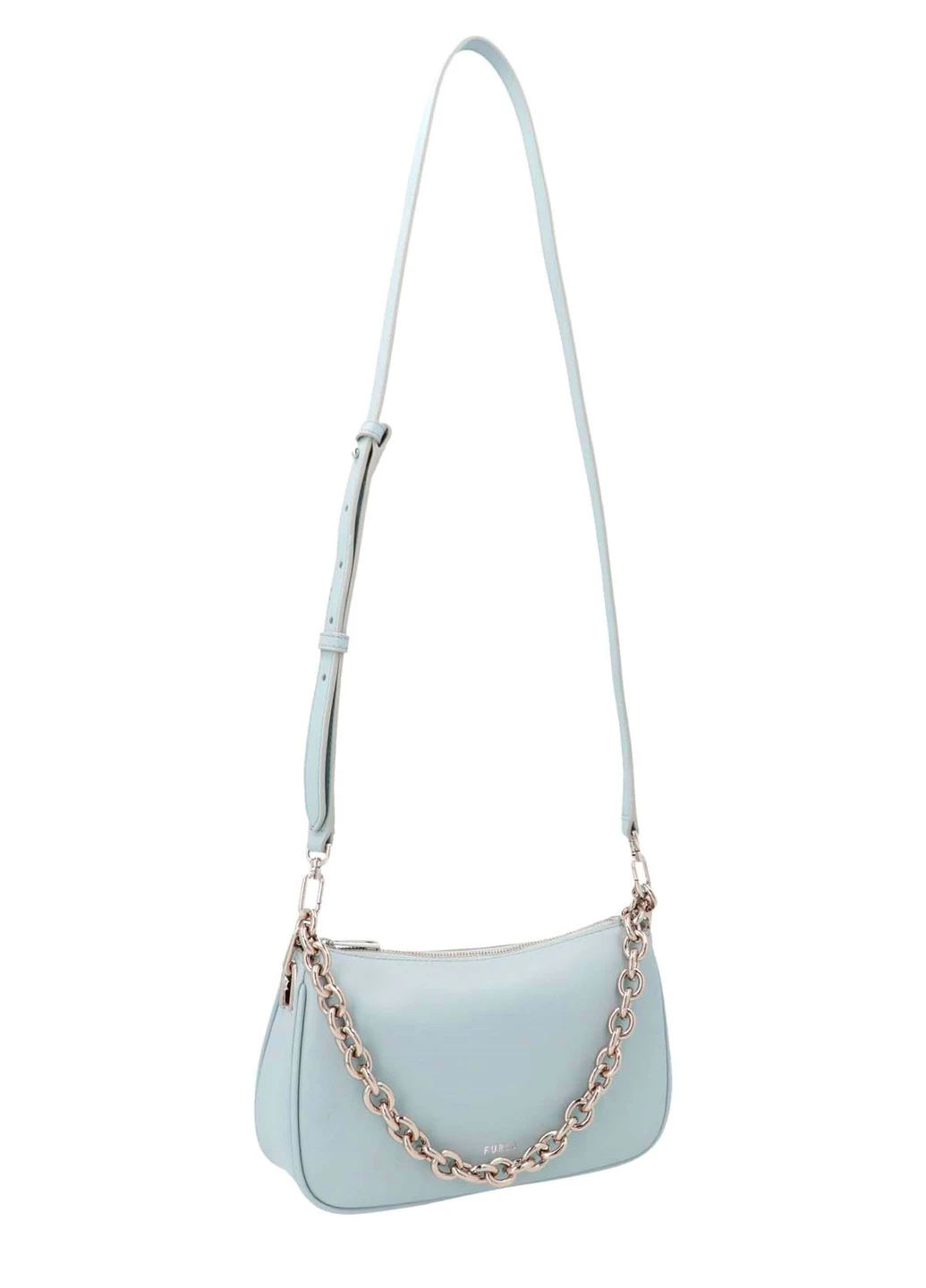 Жіноча шкіряна сумка WB00356AX0733AR300 Блакитна Furla MOON S SHOULDER BAG (252863940)