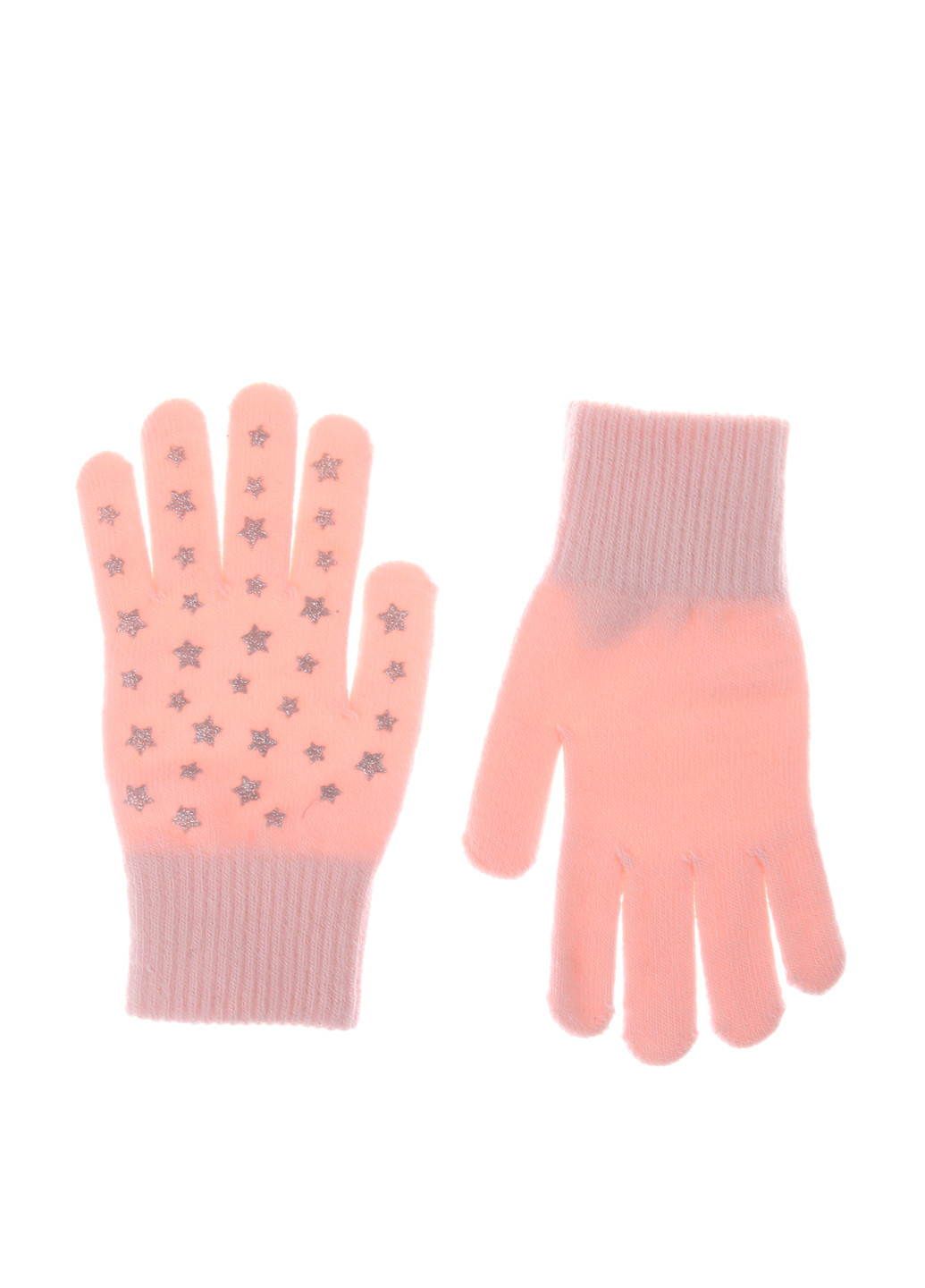 Перчатки H&M звёзд светло-розовые кэжуалы акрил