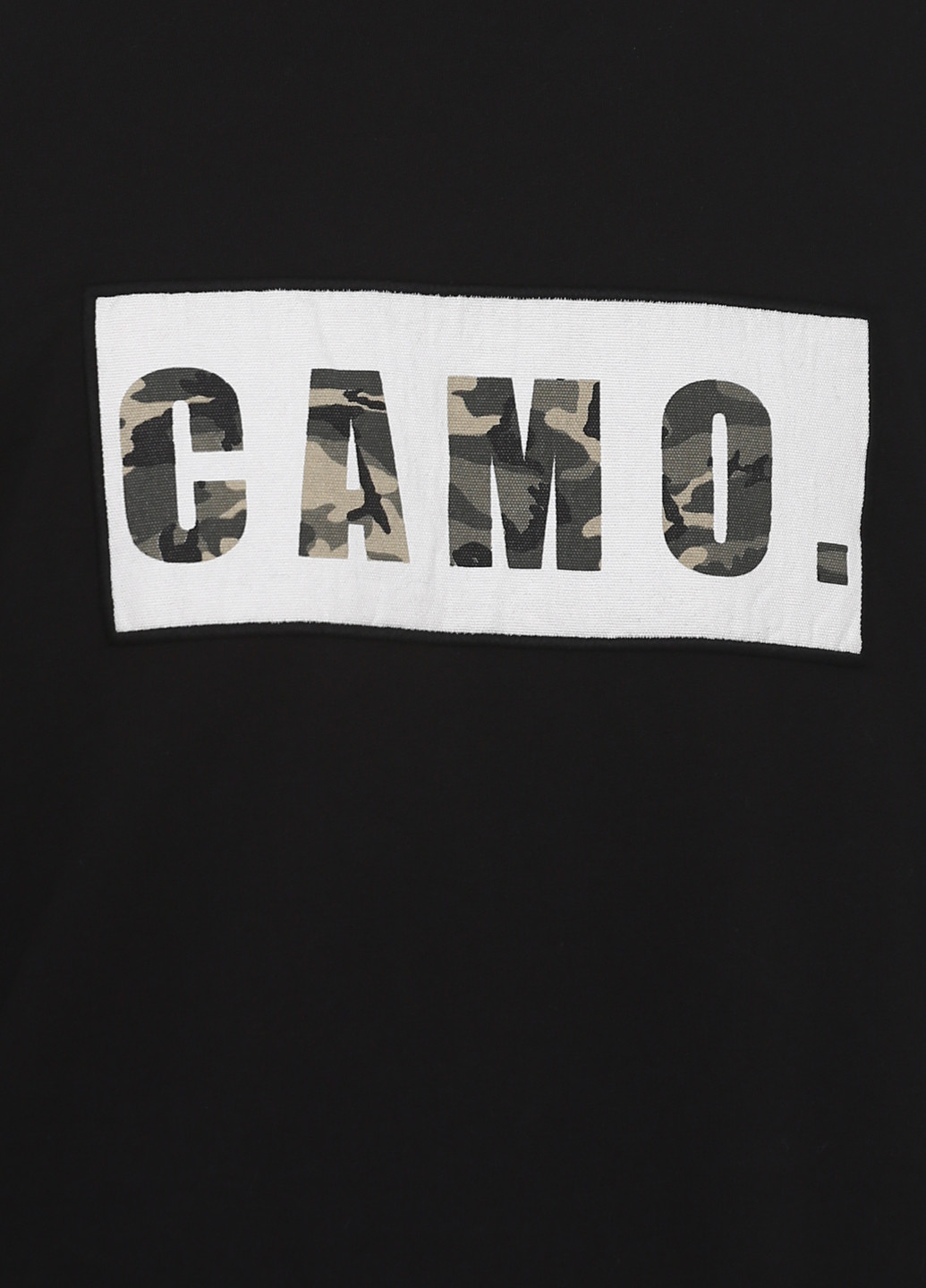 Свитшот Celio - Прямой крой надпись черный кэжуал - (143505537)