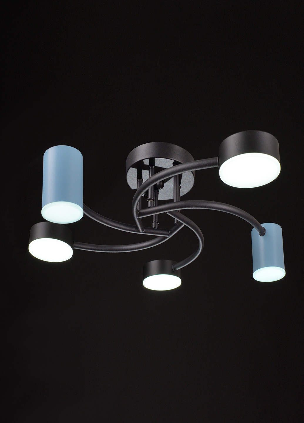 Светодиодная люстра BR-01 647C/5 LED 36W BK/BL Brille (251891705)