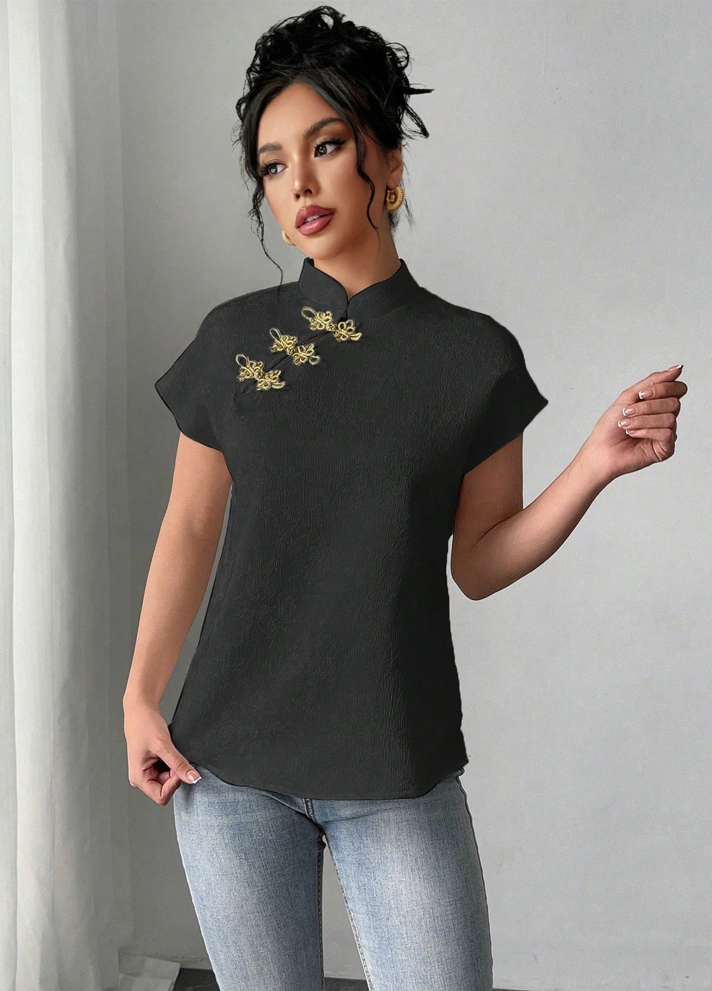Чорна блуза SHEIN