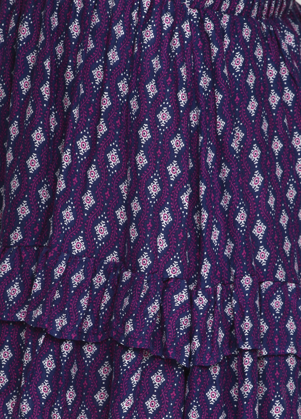 Сиреневая кэжуал с орнаментом юбка H&M мини