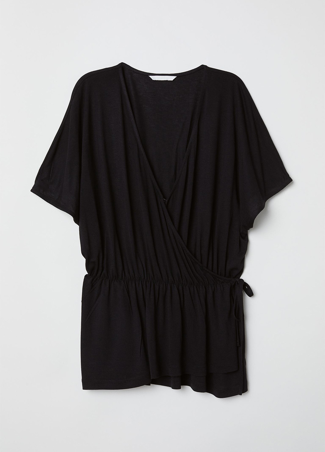 Чорна літня блузка на запах H&M