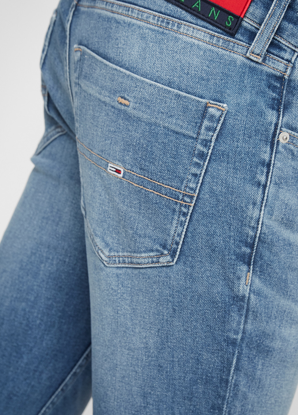 Голубые демисезонные слим джинсы Tommy Hilfiger