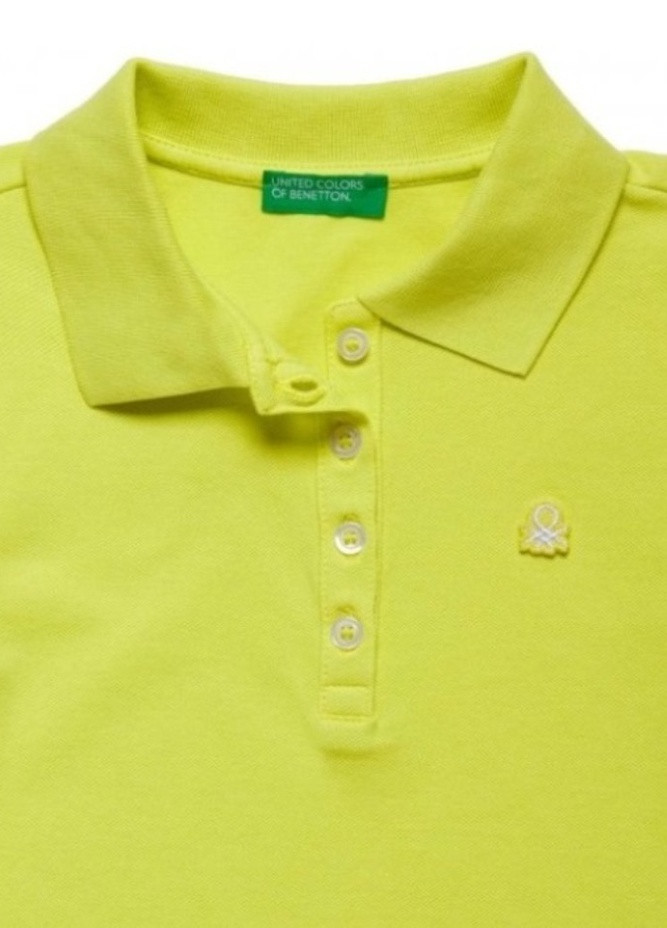 Зеленая детская футболка-поло для мальчика United Colors of Benetton