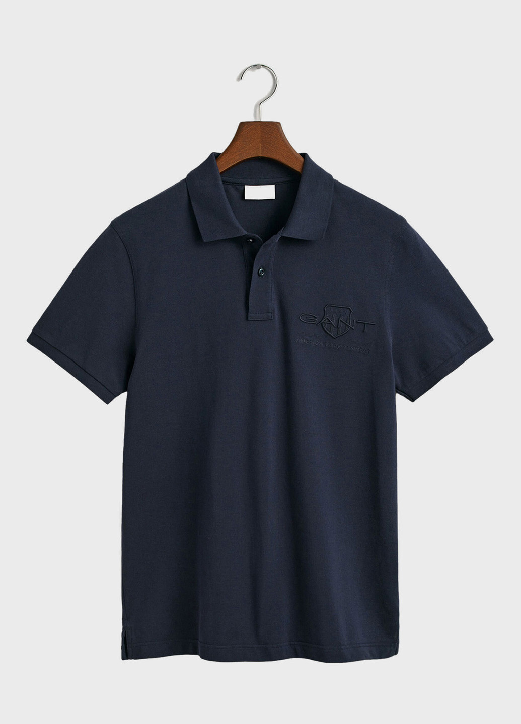 Синяя футболка-поло для мужчин Gant с логотипом