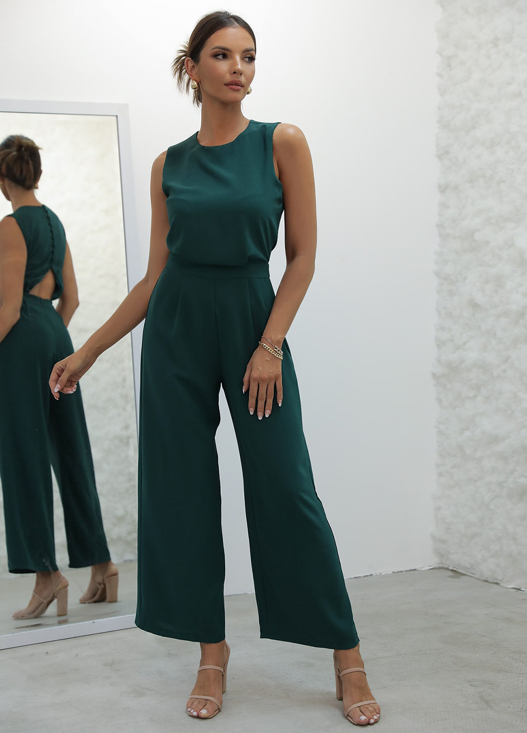 Комбінезон SHEIN комбінезон-брюки однотонний кежуал поліестер