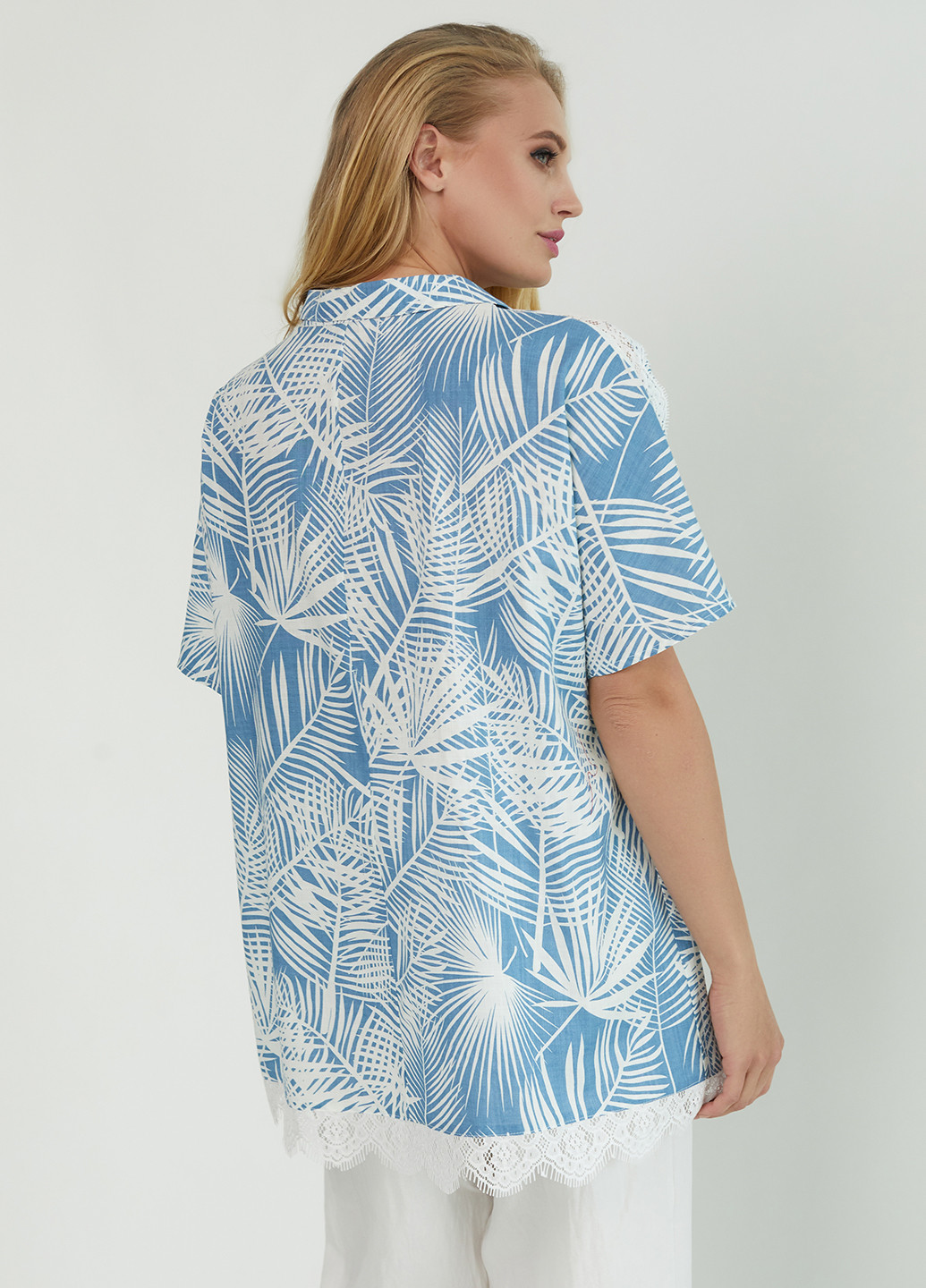 Голубая летняя блуза Miledi