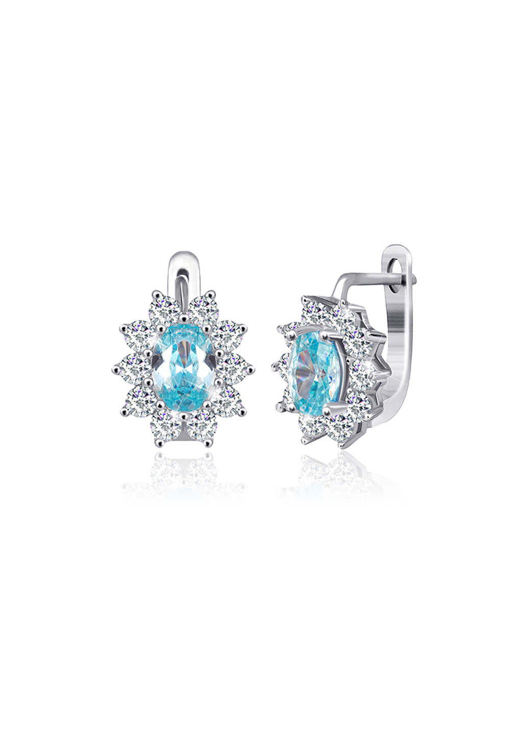 Серебряные серьги с фианитами ск2фт/386 Silvex925 (201169271)