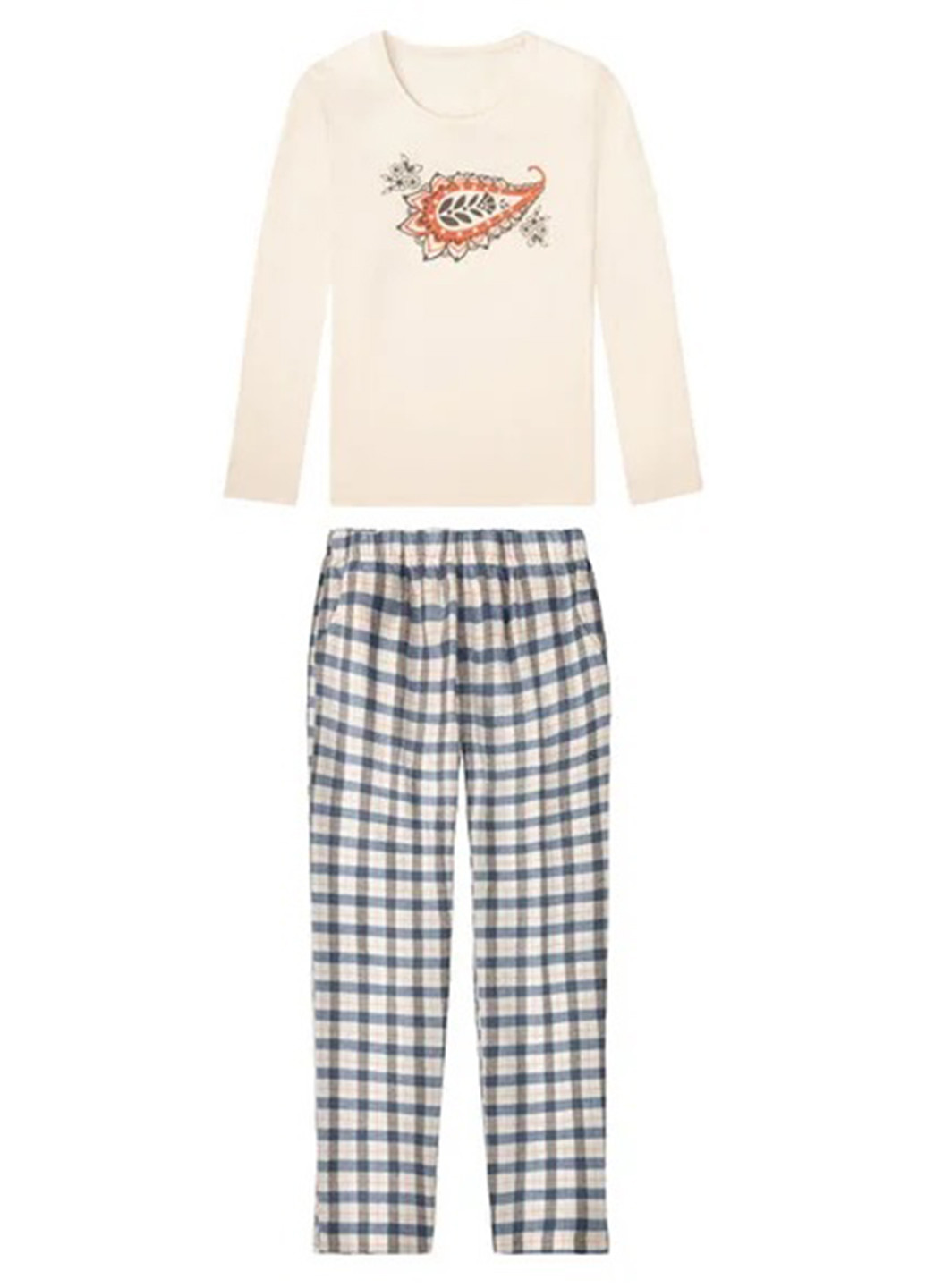 Комбинированная зимняя пижама (лонгслив, брюки) Esmara