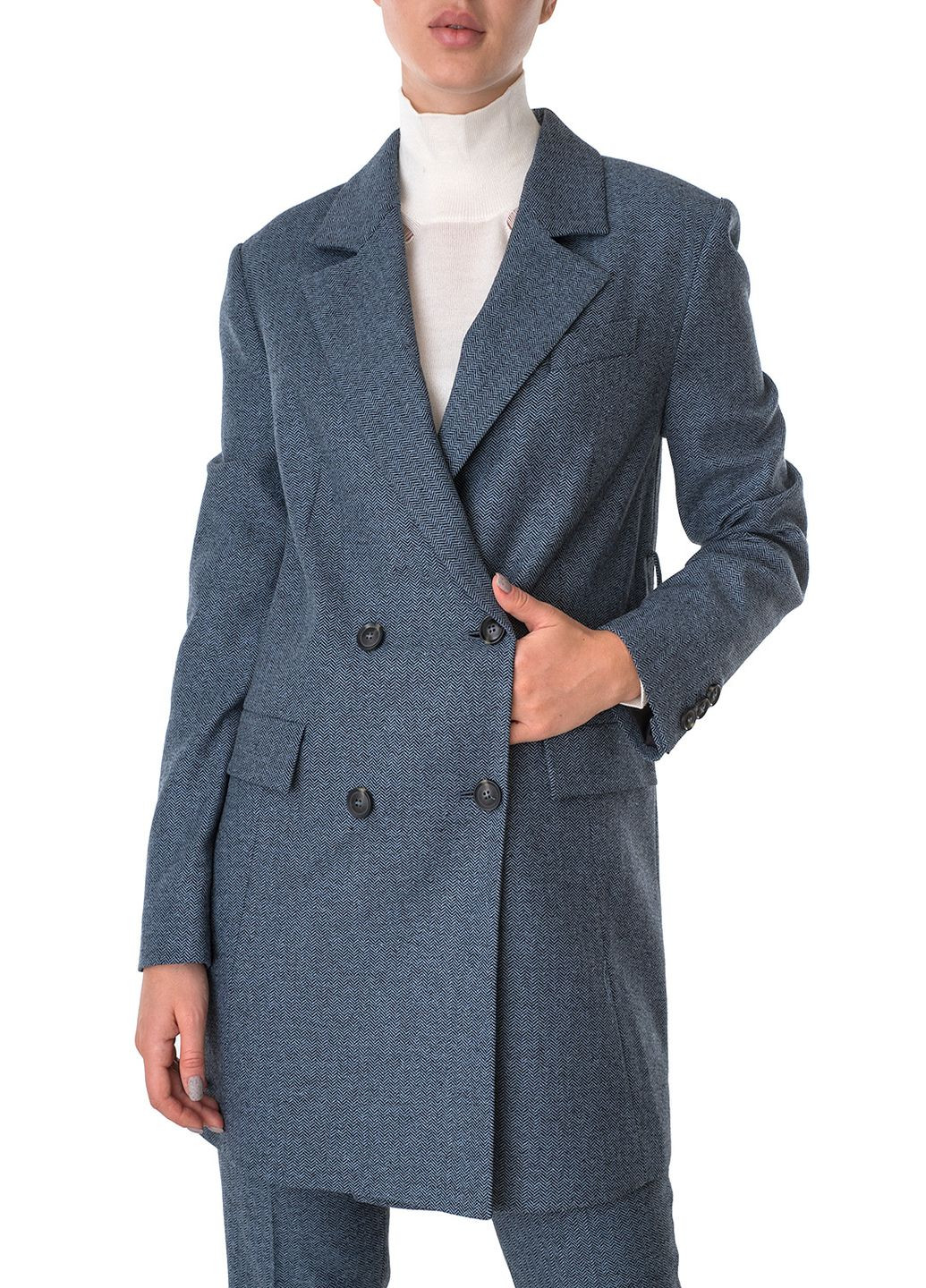 Голубой женский жакет Trussardi Jeans однотонный - демисезонный