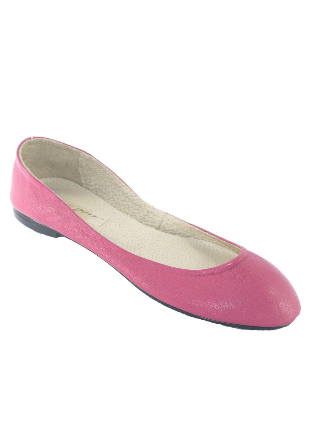 Жіночі балетки Mila | рожеві однотонні без декору натуральна шкіра (358928894)
