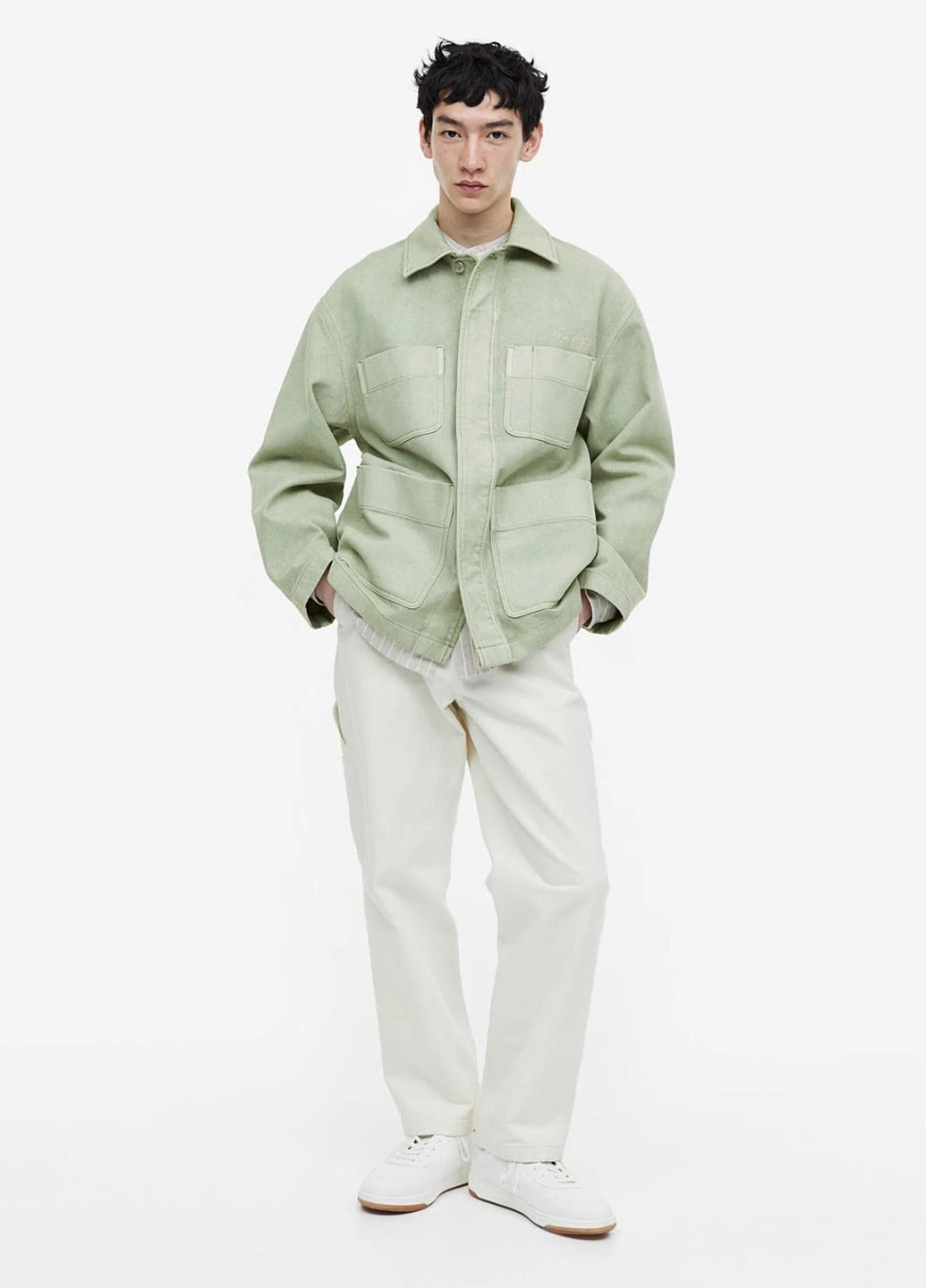 Фисташковая демисезонная куртка H&M