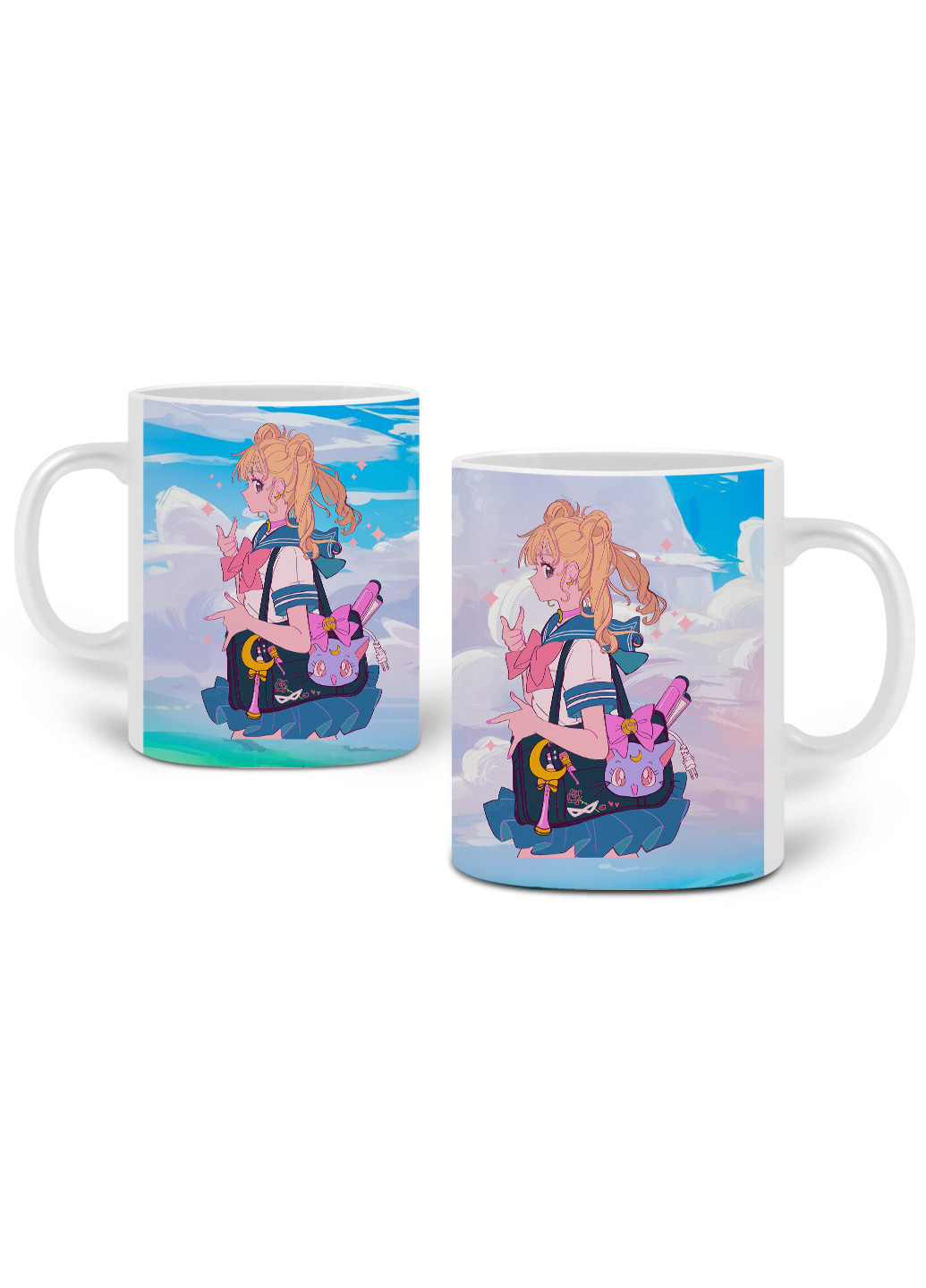 Кружка Сейлор Мун (Sailor Moon) 330 мл Чашка Керамическая (20259-2910) MobiPrint (224806181)