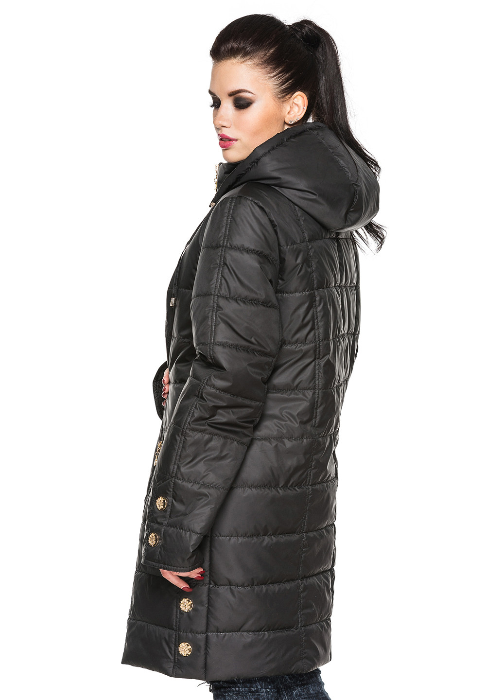 Черная демисезонная куртка Кариант