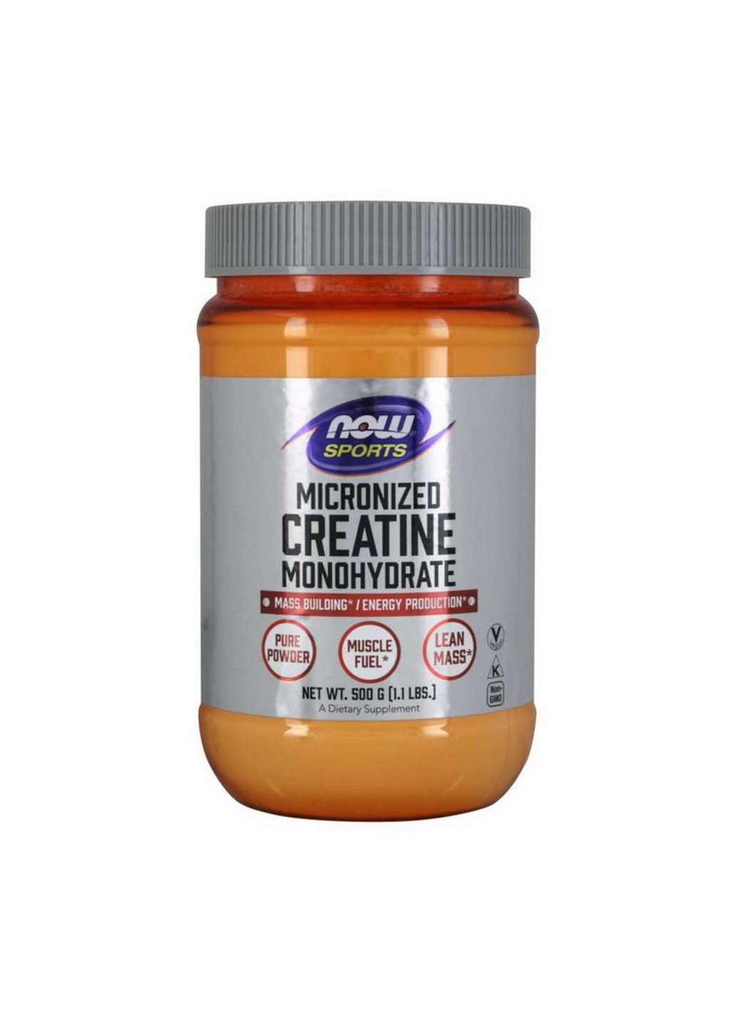 Креатин моногідрат Micronized Creatine Monohydrate (500 г) нау фудс unflavored Now Foods (255279635)