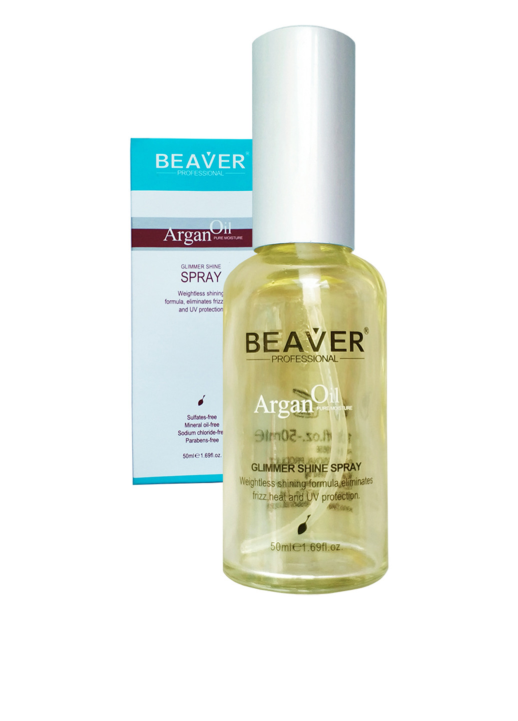 Спрей с Аргановым маслом для придания волосам привлекательного мерцания и блеска, 50 мл Beaver Professional (52192027)