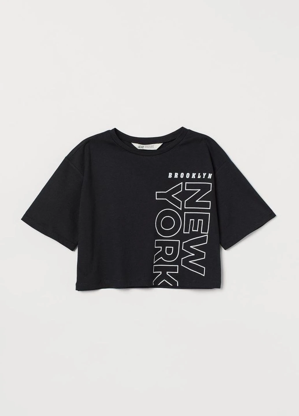 Черная летняя футболка H&M