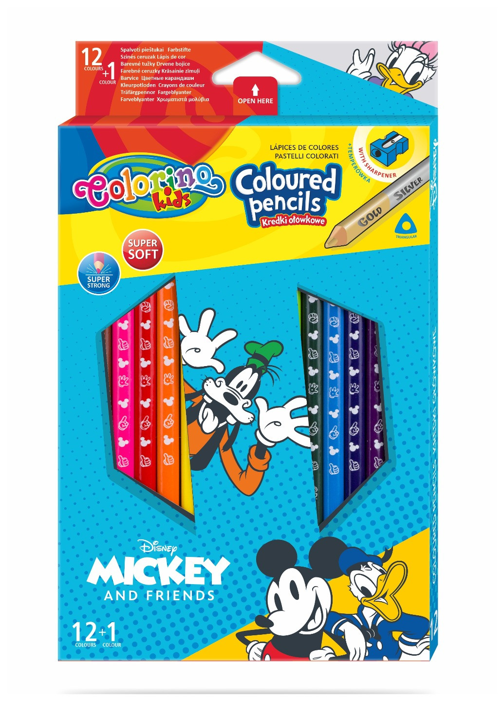 Олівці кольорові "MICKEY" 13 кольорів Colorino (230089202)