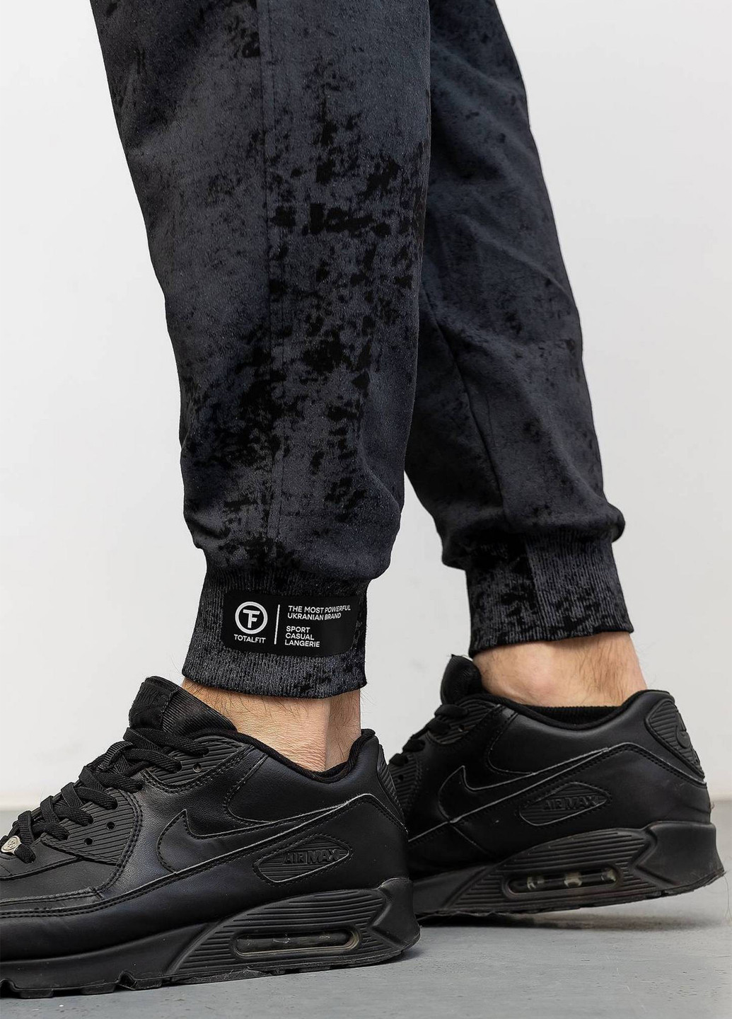 Темно-серые кэжуал демисезонные джоггеры брюки TOTALFIT