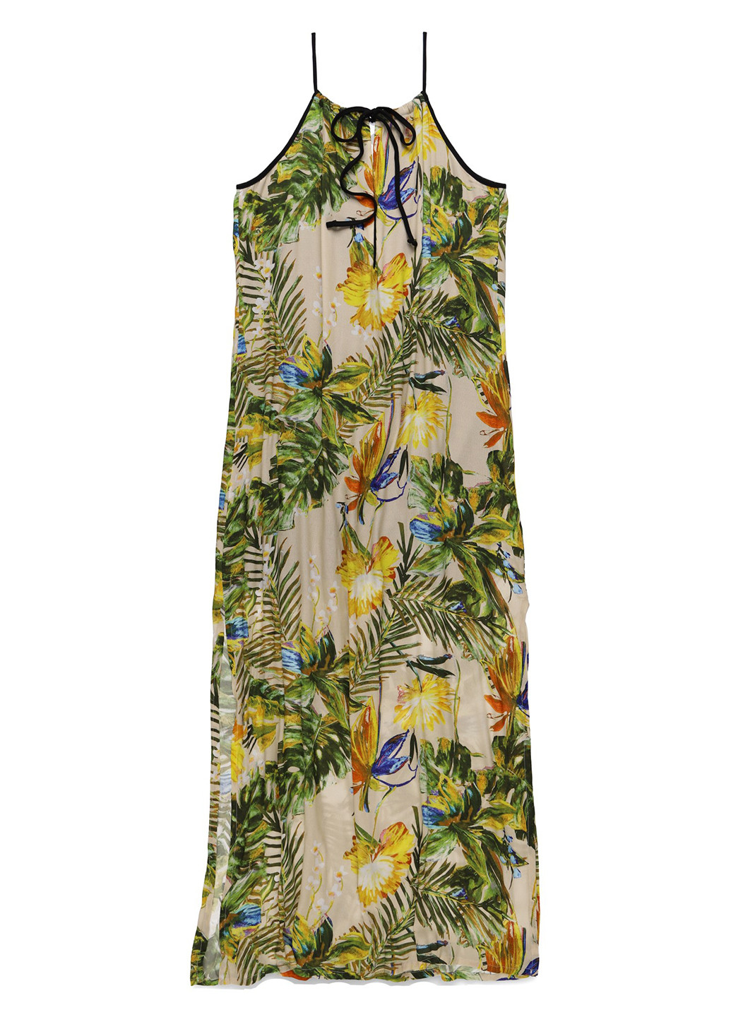 Комбинированное кэжуал платье а-силуэт Nazarenogabrielli с цветочным принтом