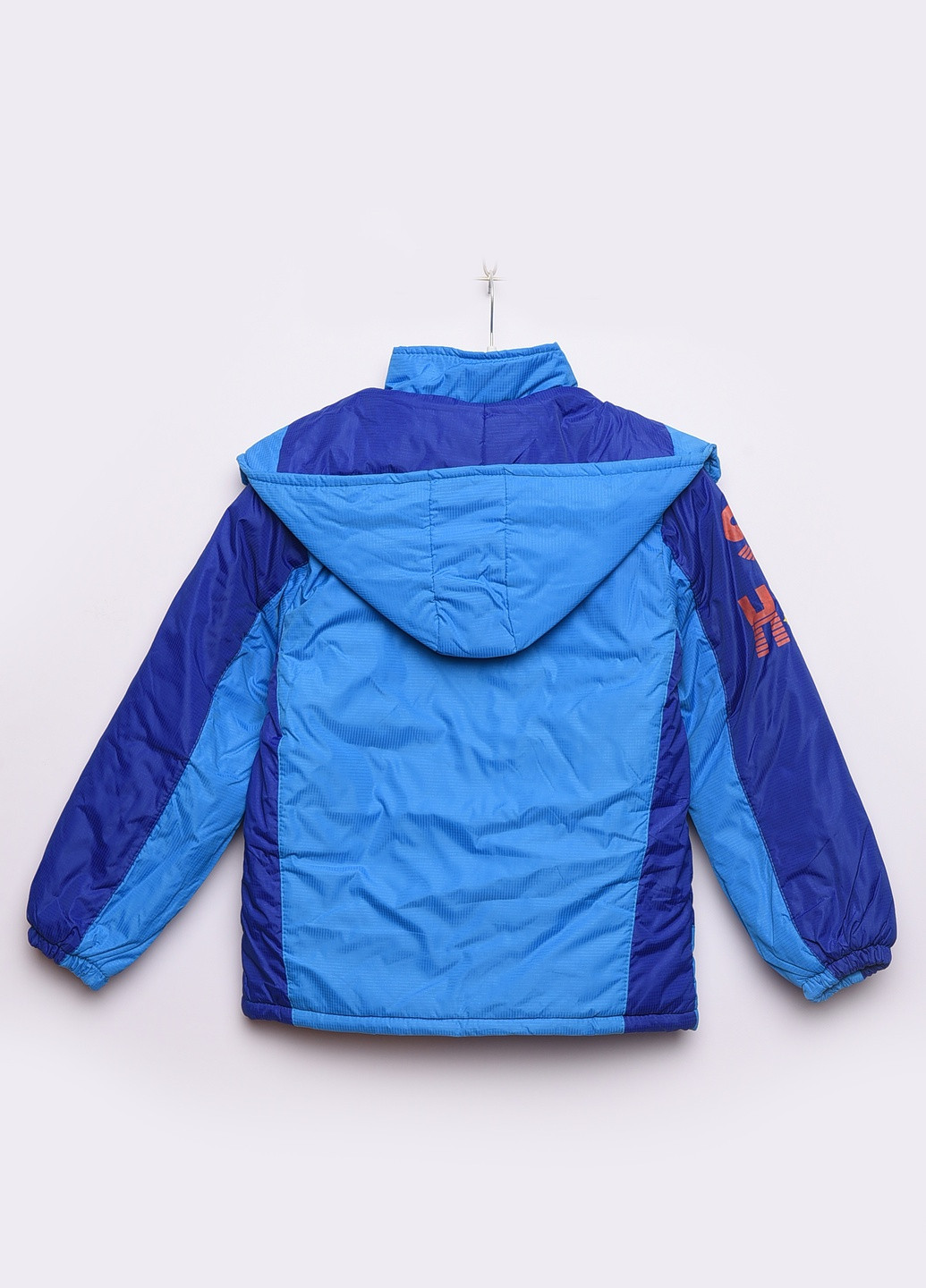 Блакитна демісезонна куртка дитяча осіння блакитна з капюшоном Let's Shop