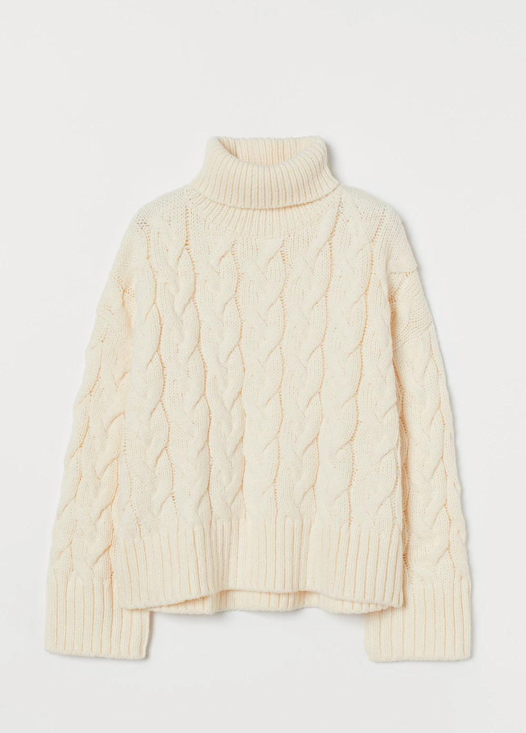 Бежевый зимний свитер H&M