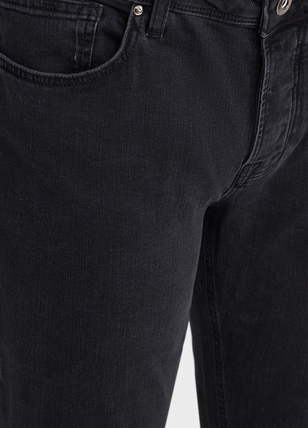 Черные демисезонные зауженные джинсы Mexx