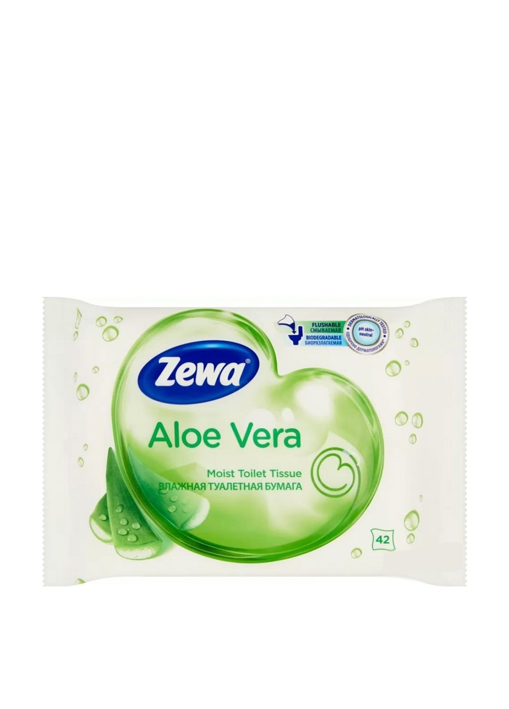 Влажная туалетная бумага Moist Aloe Vera (42 листа) Zewa (201708944)