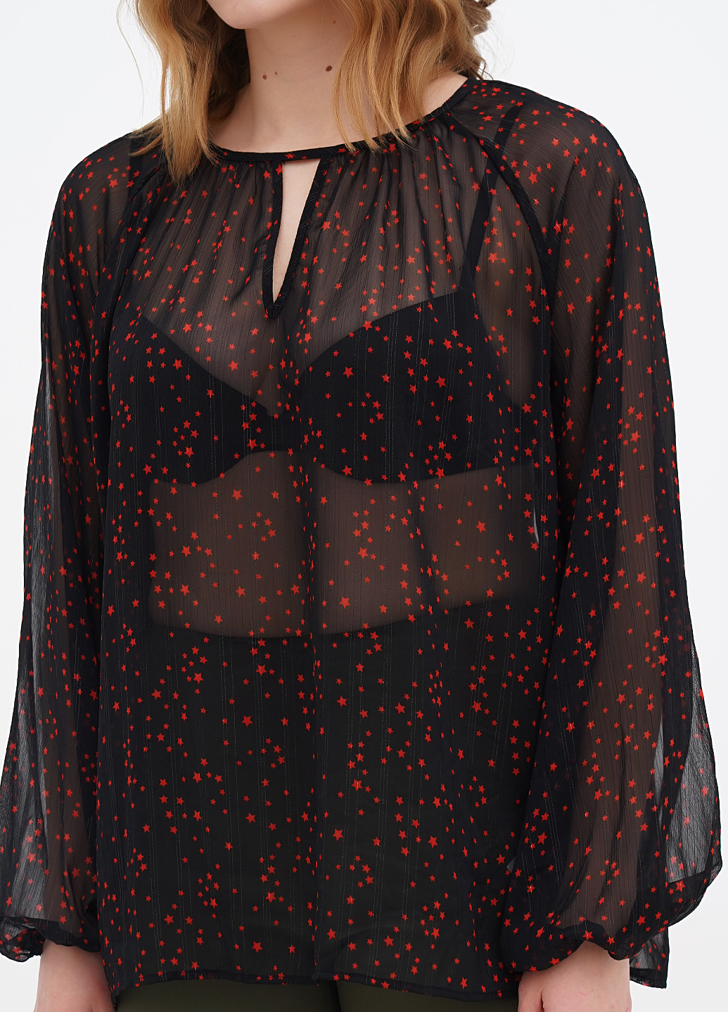Чорна демісезонна блуза Fiorella Rubino