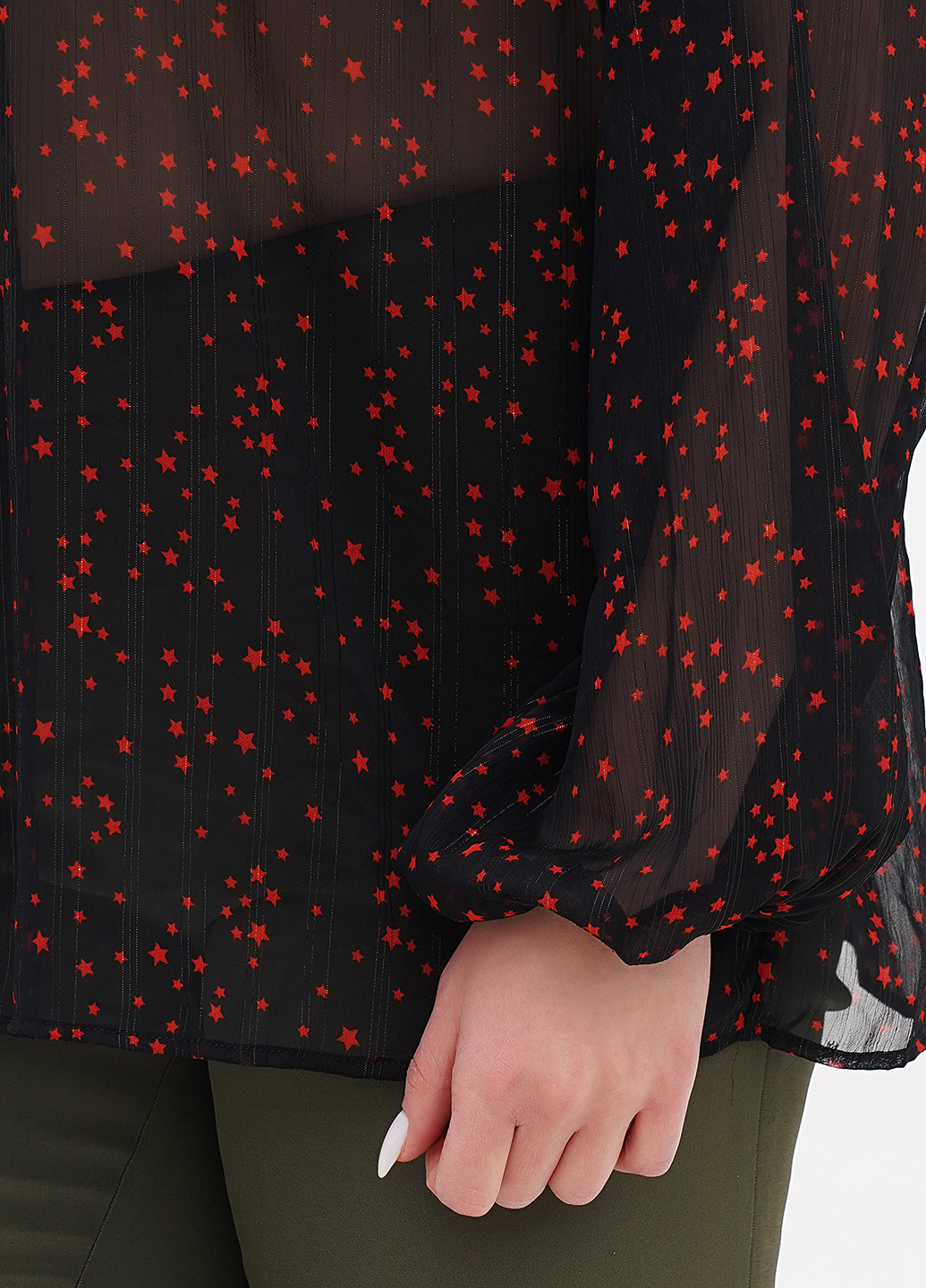 Чорна демісезонна блуза Fiorella Rubino