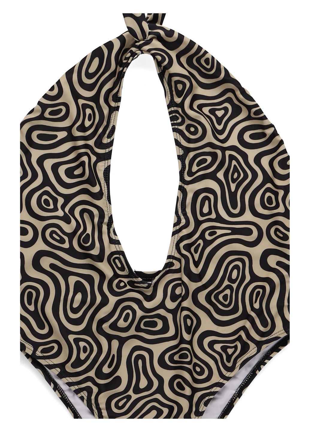 Комбинированный летний купальник слитный, халтер PrettyLittleThing