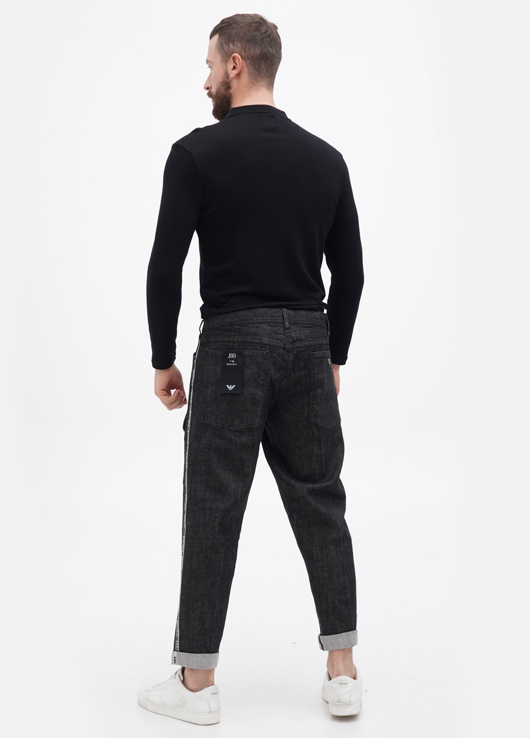 Темно-серые демисезонные карго джинсы Emporio Armani