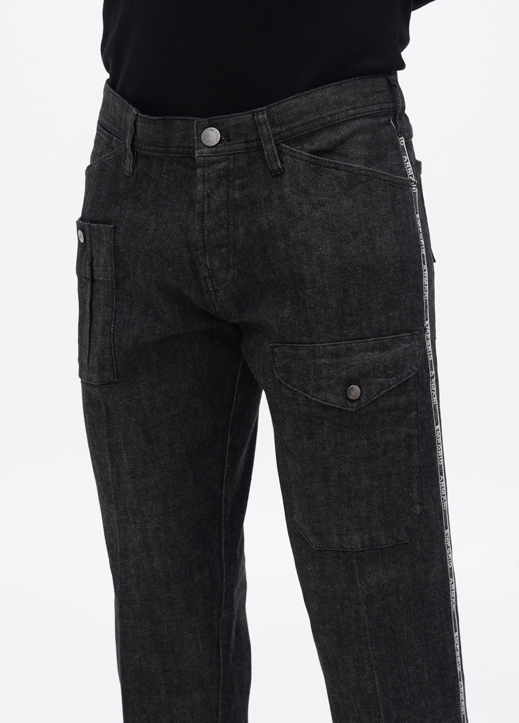 Темно-серые демисезонные карго джинсы Emporio Armani