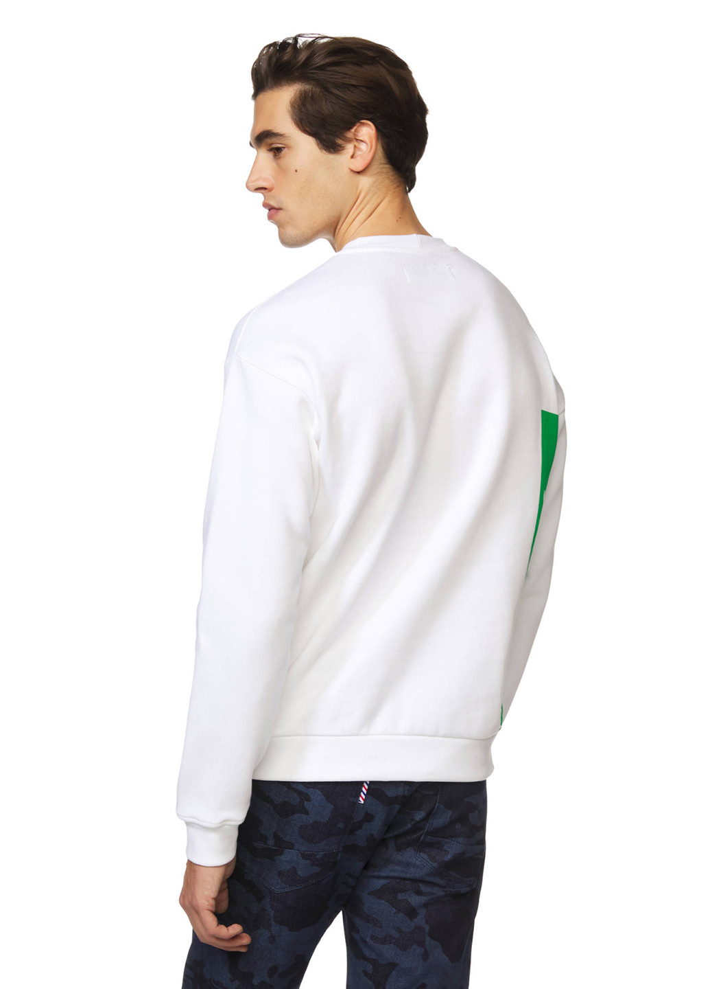 Свитшот United Colors of Benetton - Прямой крой рисунок белый кэжуал хлопок - (171136224)