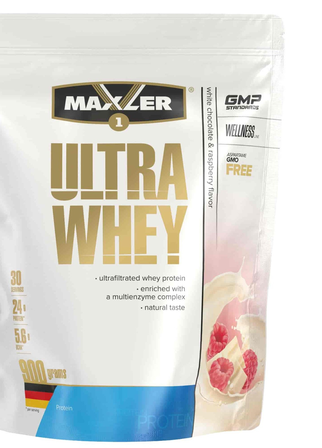 Протеин Ultra Whey 900 г белый шоколад с малиной Maxler (253184205)
