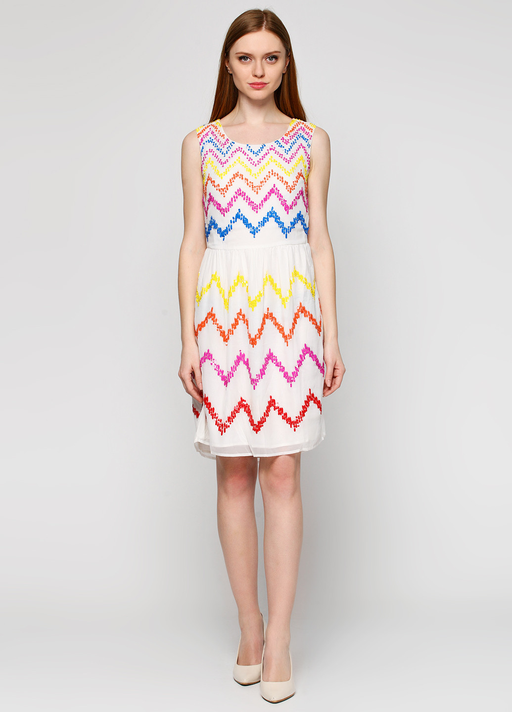 Белое коктейльное платье Morgan