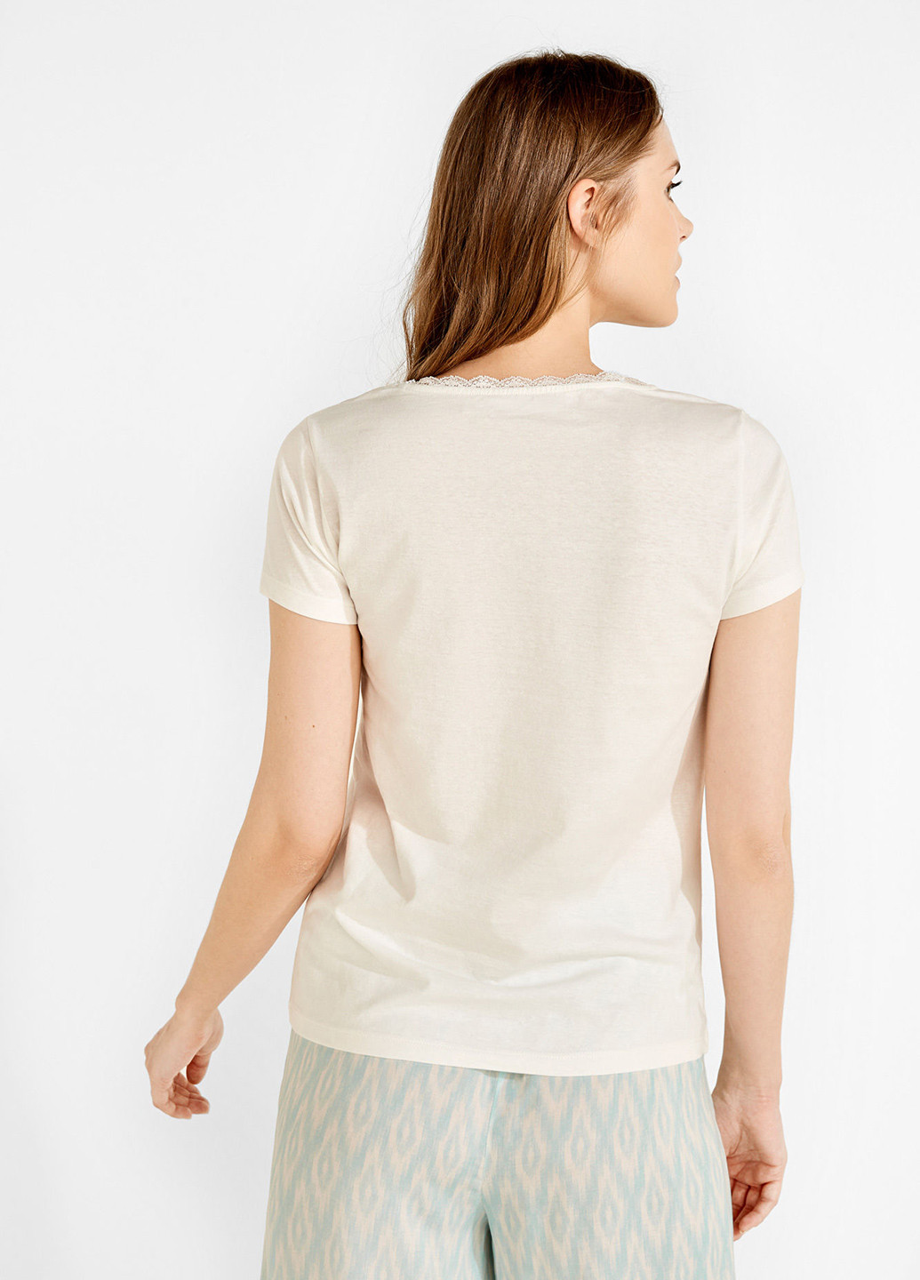 Белая летняя футболка с коротким рукавом Women'secret