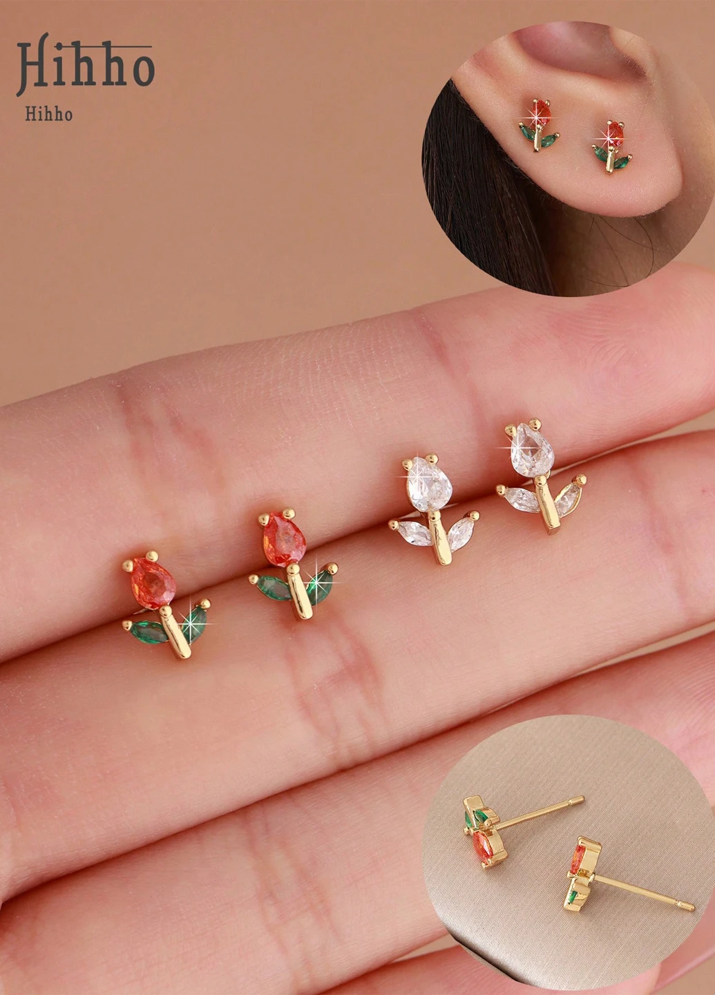 Серьги (2 пары) SHEIN (365497148)