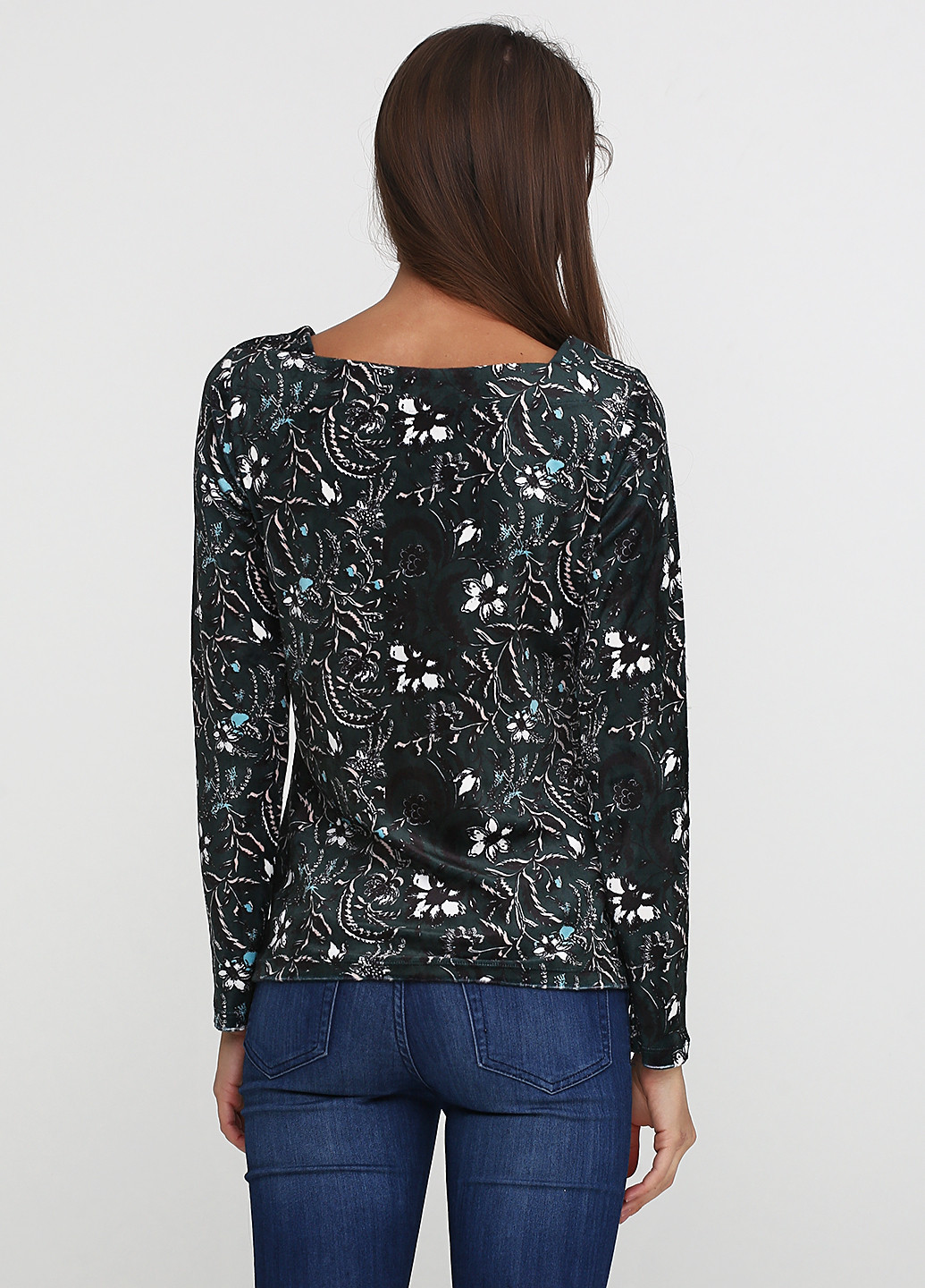 Темно-зелёная блуза Comma