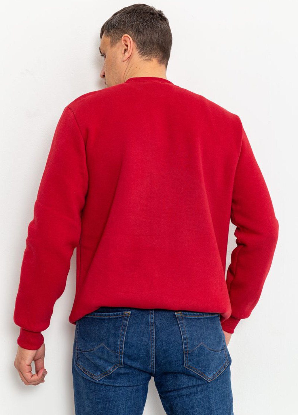 Свитшот Ager - Прямой крой надпись бордовый кэжуал трикотаж, хлопок - (255312682)