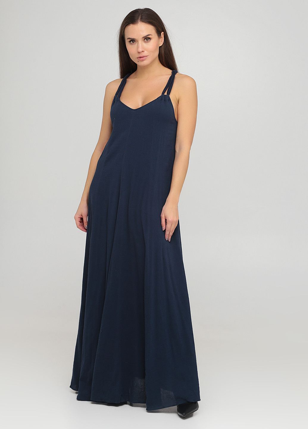 Темно-синя кежуал сукня Garnet Hill однотонна