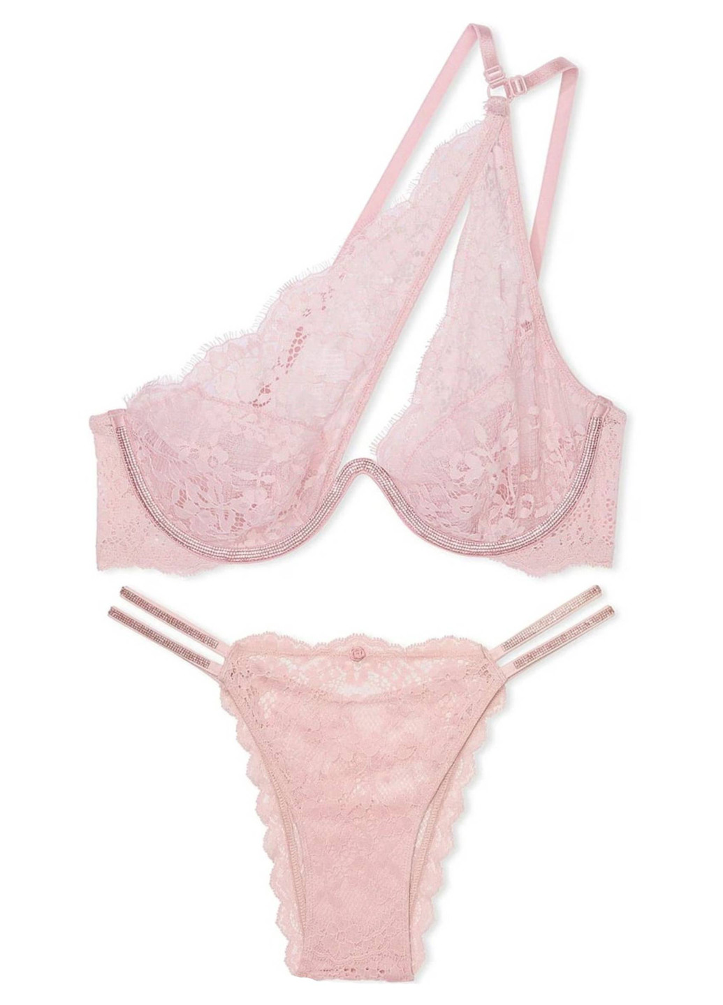 Розовый демисезонный комплект (бюстгальтер, трусики) Victoria's Secret