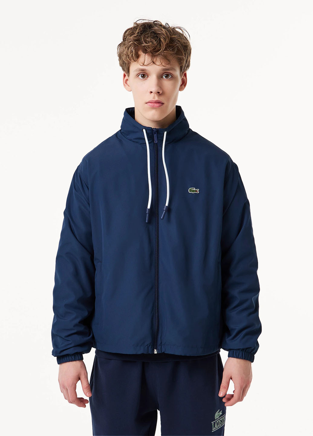 Темно-синя демісезонна вітровка Lacoste