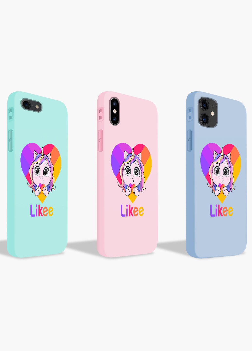 Чехол силиконовый Apple Iphone X Лайк Единорог (Likee Unicorn) (6129-1593) MobiPrint (219490595)