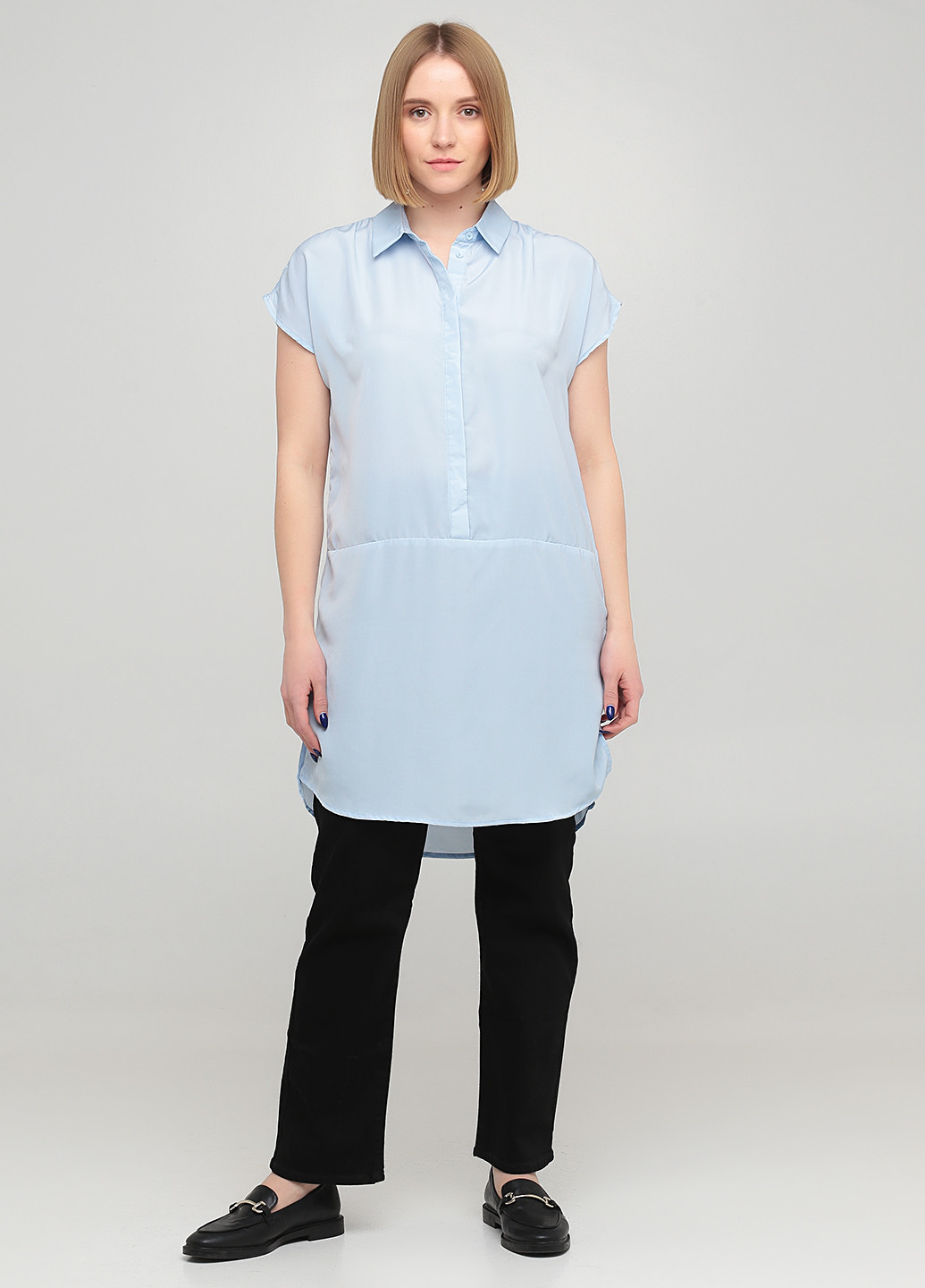 Светло-голубая демисезонная блуза Vero Moda