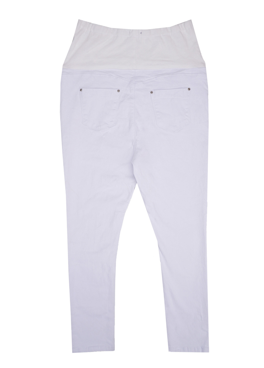 Белые демисезонные зауженные джинсы для беременных Boohoo