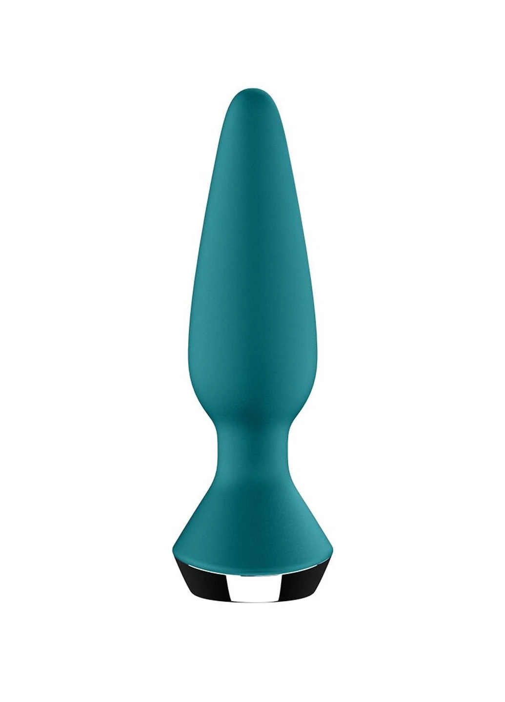 Анальная вибропробка Plug-ilicious 1 Petrol Satisfyer (252607098)